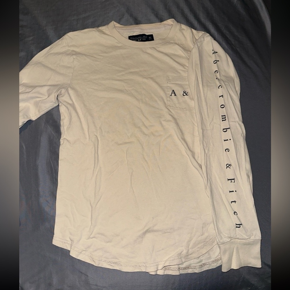 Abercrombie & Fitch Beige / Tan Long Sleeve Extra Small